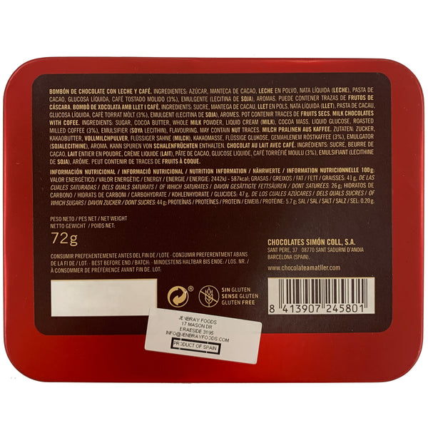 Amatller Milk Chocolate Cappuccino Flowers Tin | Harris Farm Online