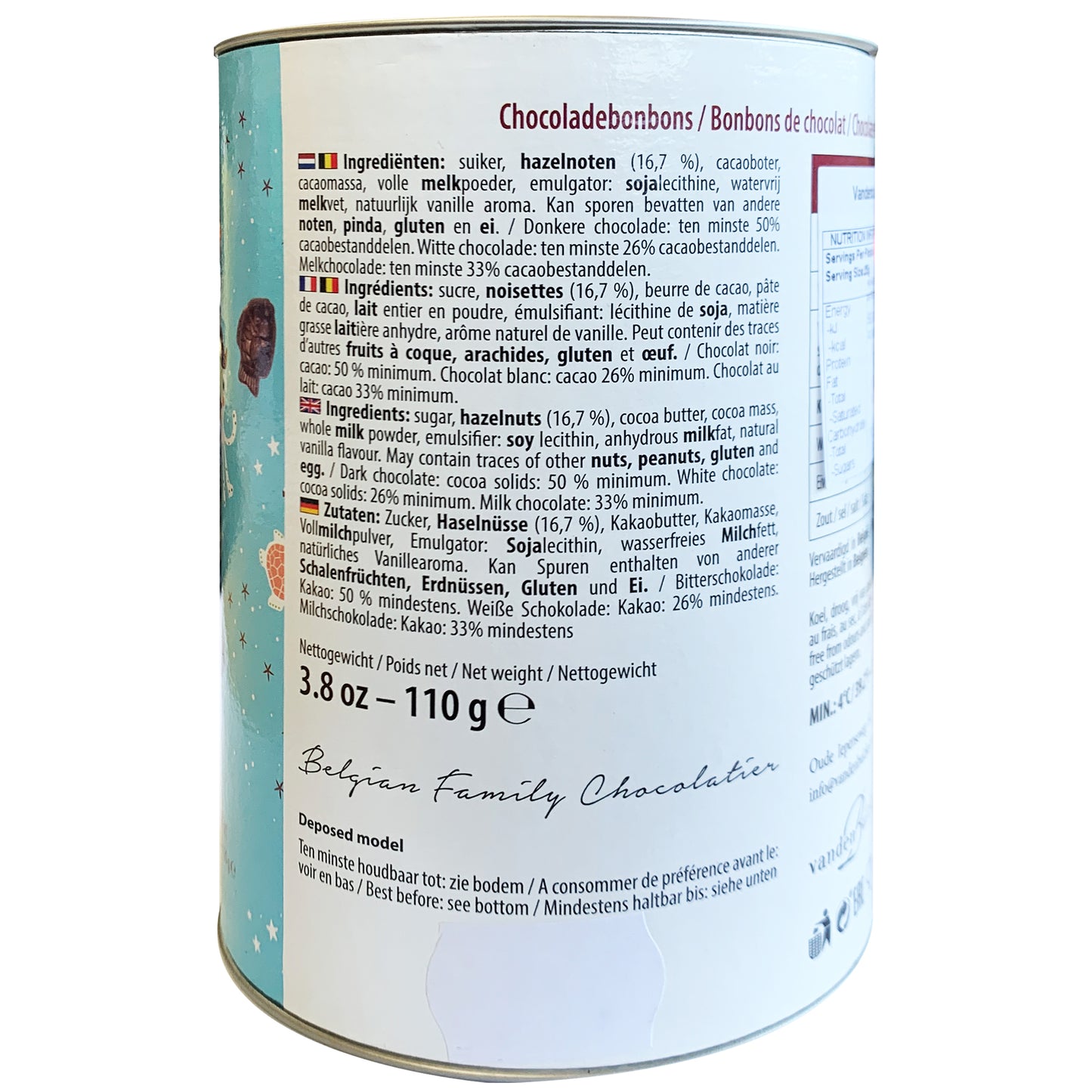 Vandenbulcke Belgian Chocolate Sea Life Cylinder | Harris Farm Online
