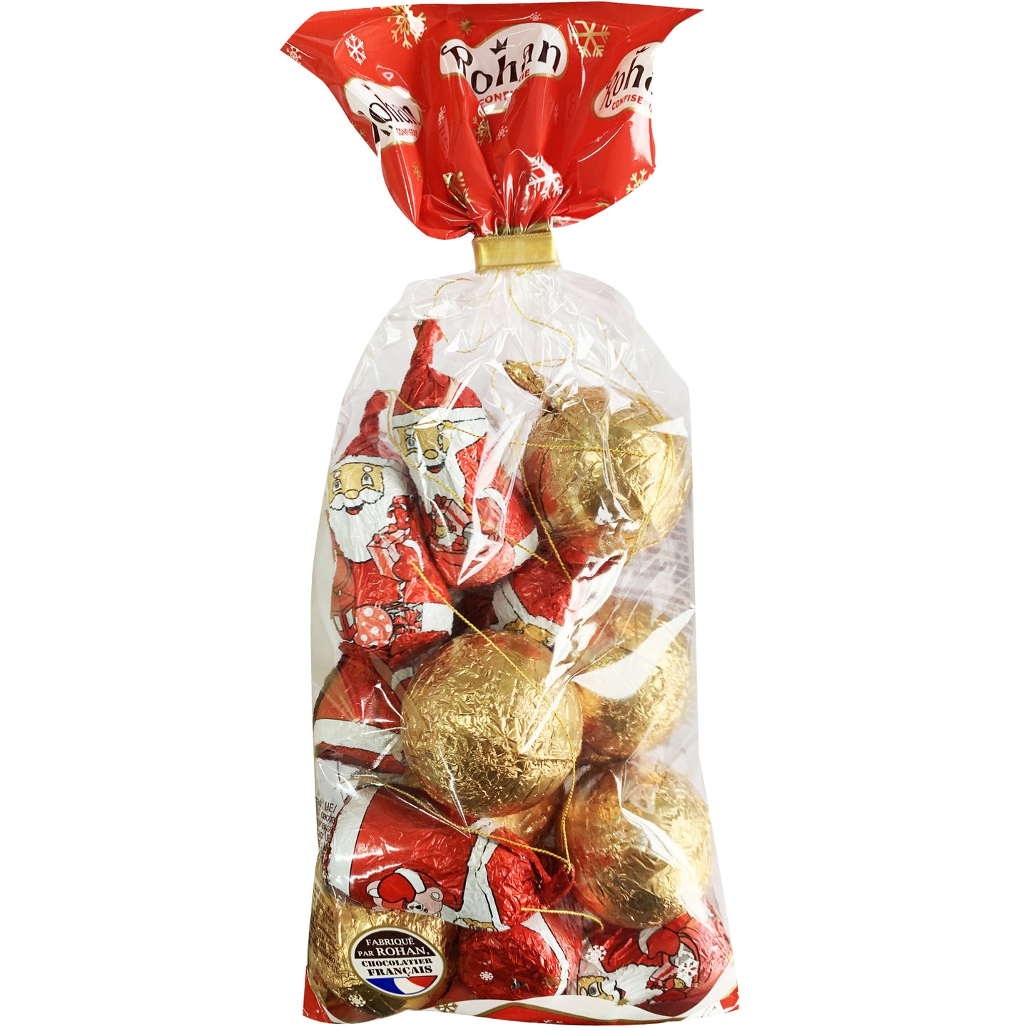 Confiserie Rohan Santa and Gold Bauble Milk Chocolate Hangers | Harris Farm Online