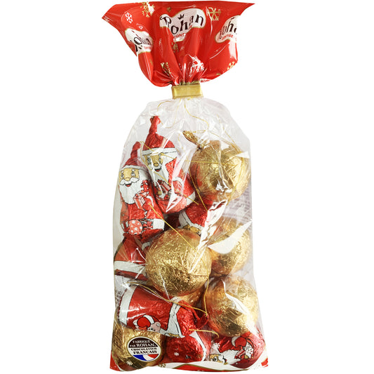 Confiserie Rohan Santa and Gold Bauble Milk Chocolate Hangers | Harris Farm Online