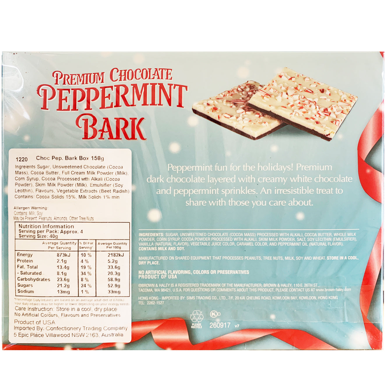 Brown and Haley Chocolate Peppermint Bark | Harris Farm Online