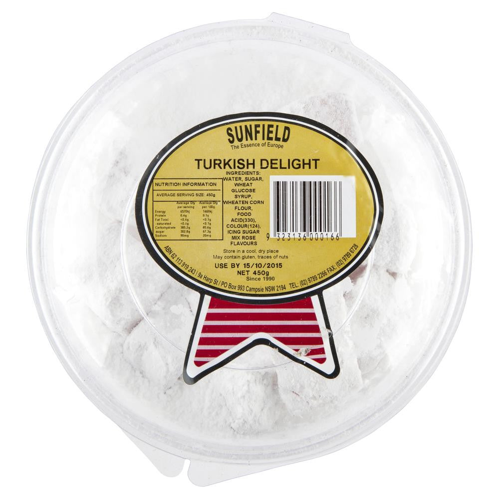 Sunfield Turkish Delight 450g , Grocery-Confection - HFM, Harris Farm Markets
 - 1