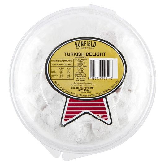 Sunfield Turkish Delight 450g , Grocery-Confection - HFM, Harris Farm Markets
 - 1