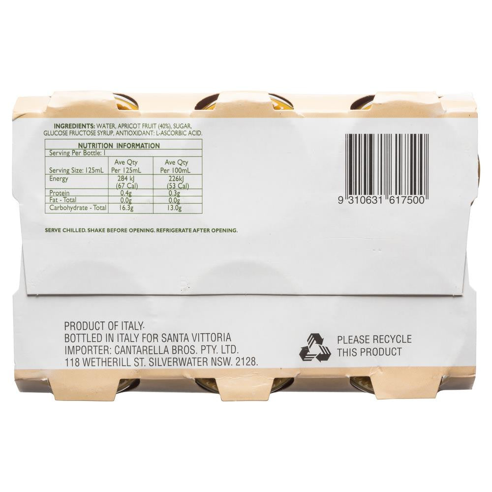 Santa Vittoria Fruit Nectars Apricot Drink 6x 125mL , Grocery-Drinks - HFM, Harris Farm Markets
 - 2