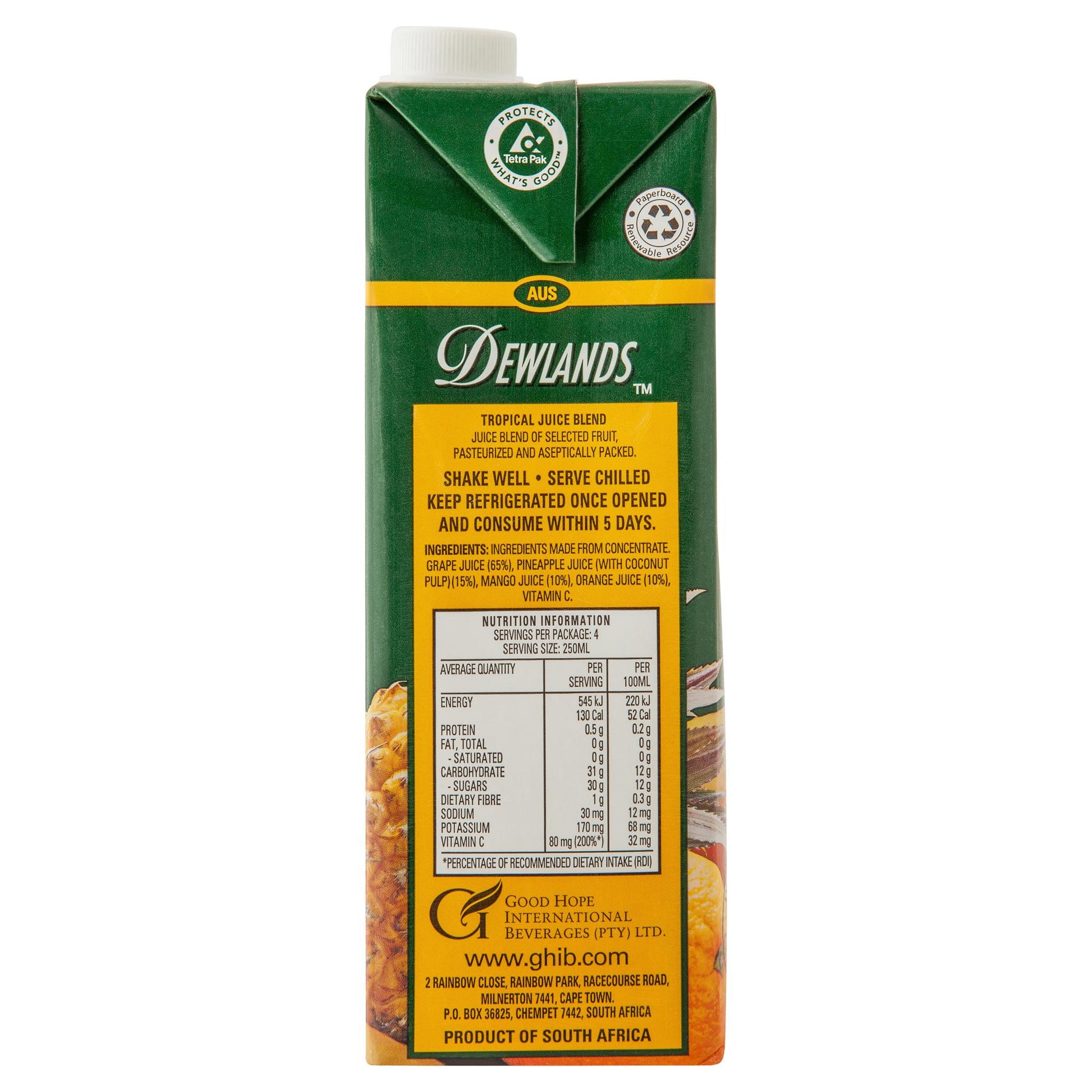 Dewland Tropical Juice 1L , Grocery-Drinks - HFM, Harris Farm Markets
 - 2