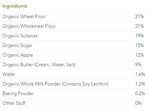 Whole Kids - Fruit Bars Organic - Apple and Sultana (5 Bars, 200g)