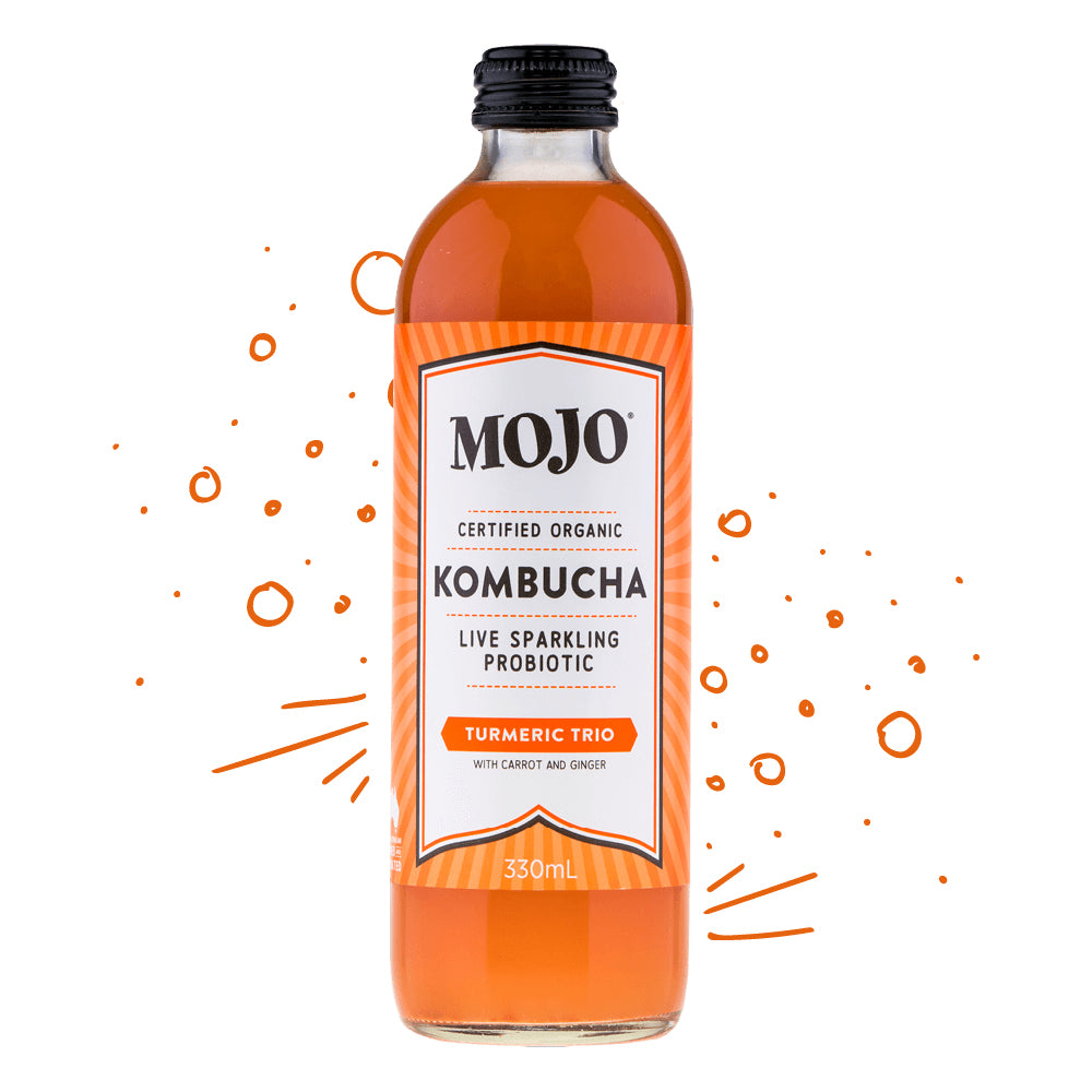Mojo - Drinks Kombucha Org Sparkling Probiotic - Turmeric Trio (330mL)
