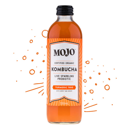 Mojo - Drinks Kombucha Org Sparkling Probiotic - Turmeric Trio (330mL)