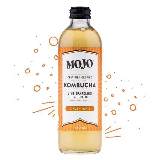 Mojo - Drinks Kombucha Org Sparkling Probiotic - Ginger Tonic (330mL)