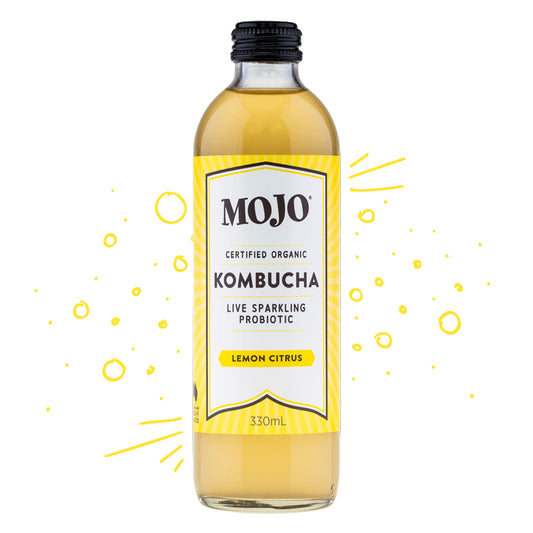 Mojo - Drinks Kombucha Org Sparkling Probiotic - Lemon Citrus (330mL)
