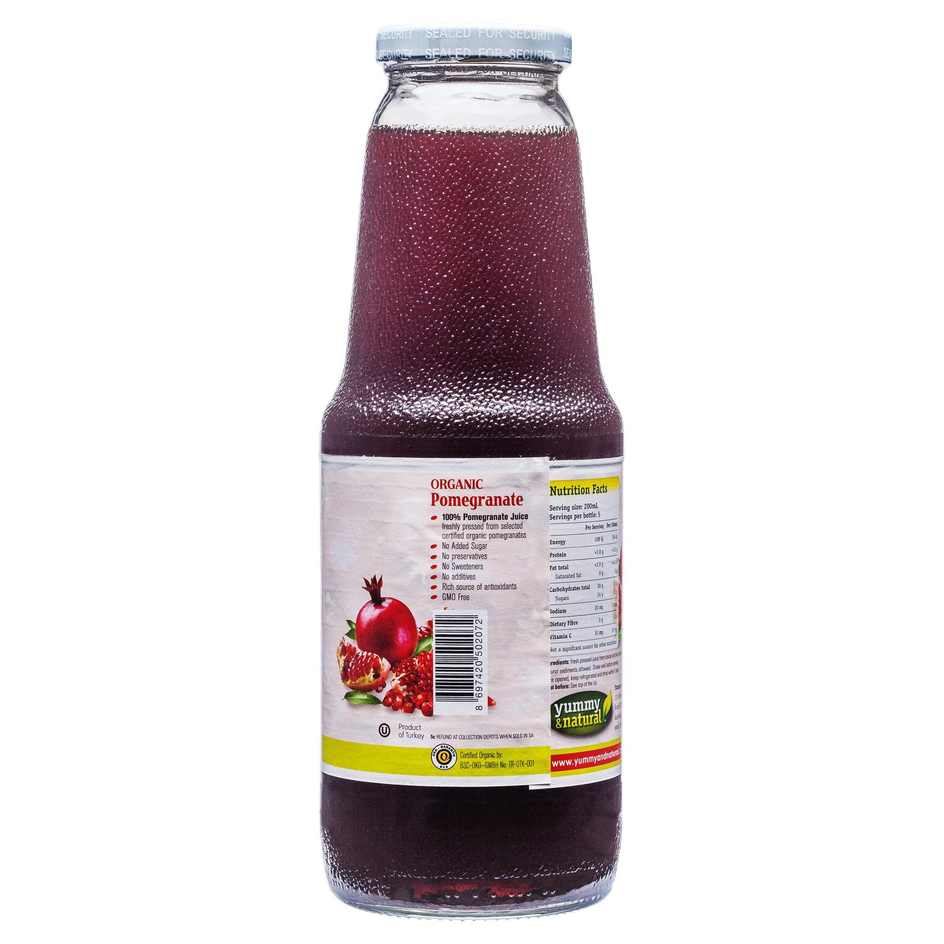 Yummy Organic Pomegranate Juice 1L , Grocery-Drinks - HFM, Harris Farm Markets
 - 3