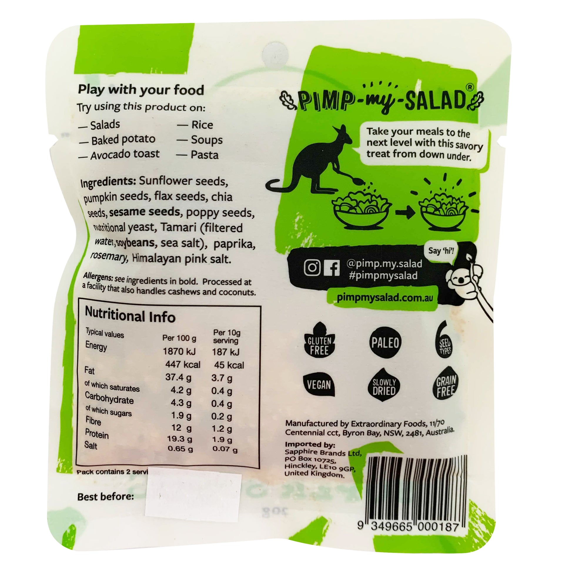 Pimp My Salad Vegan Super Seed Sprinkles | Harris Farm Online