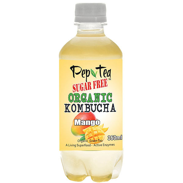 PepTea Drinks Organic GreenTea Kombucha Mango | Harris Farm Online