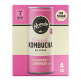 Remedy Organic Kombucha Raspberry Lemonade 4 x 250ml