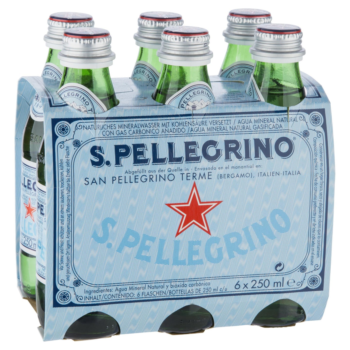 San Pellegrino Sparkling 6 X 250ml , Grocery-Drinks - HFM, Harris Farm Markets
 - 1