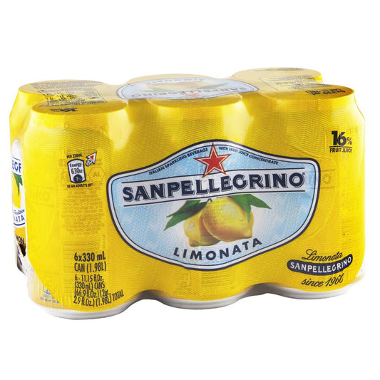 San Pellegrino Can Limonata 6 X 330ml , Grocery-Drinks - HFM, Harris Farm Markets
 - 1