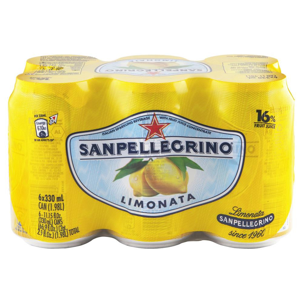 San Pellegrino Can Limonata 6 X 330ml , Grocery-Drinks - HFM, Harris Farm Markets
 - 2