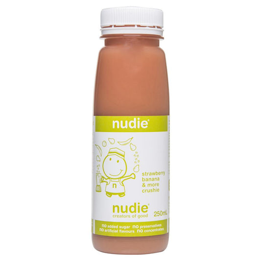 Nudie Strawberry Banana More Crushie 250mL , Frdg1-Drinks - HFM, Harris Farm Markets
 - 1