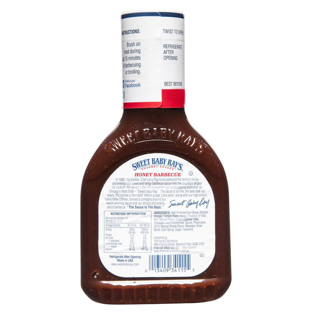 Sweet Baby Rays Honey Barbecue Sauce 425mL , Grocery-Cooking - HFM, Harris Farm Markets
 - 2