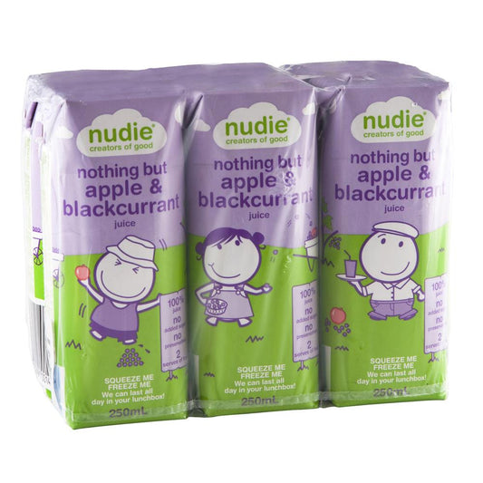 Nudie Nothing But Apply Blackcurrant Juice 6 x 250mL , Frdg1-Drinks - HFM, Harris Farm Markets
 - 1