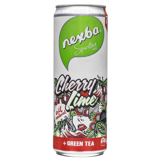 Nexba Sparkling Cherry Lime Green Tea 355ml , Frdg1-Drinks - HFM, Harris Farm Markets
 - 1