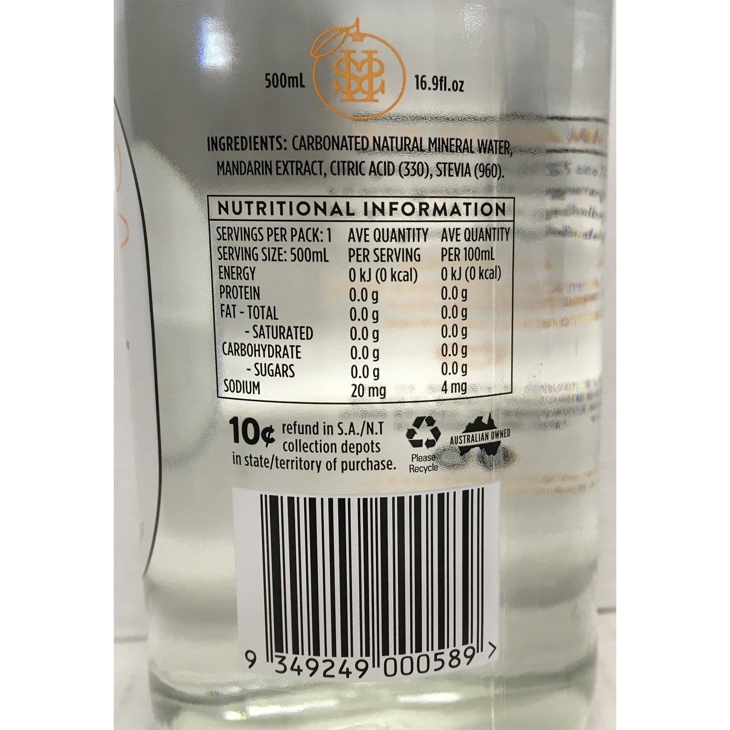 StrangeLove - Mineral Water - Mandarin (500mL)