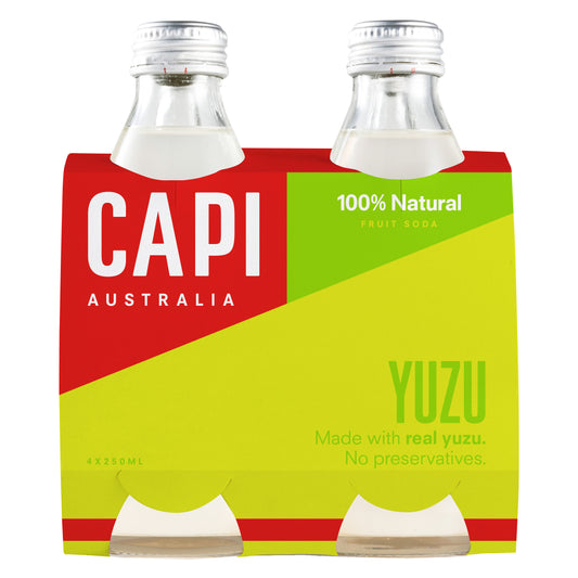 Capi Yuzu Soda 4 Glass Bottles 4x250ml