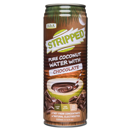 DJ&A Stripped Pure Coconut Water With Chocolate 520mL , Grocery-Drinks - HFM, Harris Farm Markets
 - 1