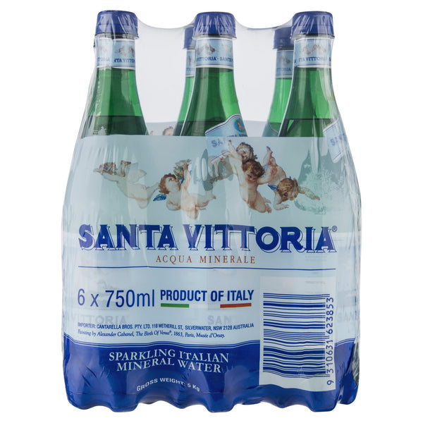 Santa Vittoria Sparkling Water 6 X 750ml , Grocery-Drinks - Harris Farm Markets, Harris Farm Markets
 - 2