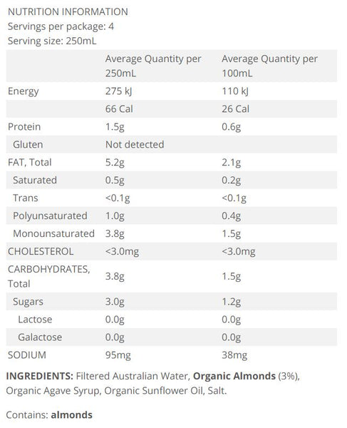 Australia's Own Organic Almond Milk | Harris Farm Online