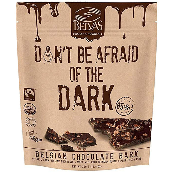 Belvas Organic Dark 85% Belgian Chocolate Don't Be Afraid of the Dark | Harris Farm Online