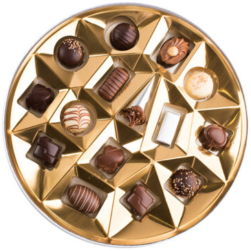 Cachet Assorted Chocolate Pralines Christmas Round Box | Harris Farm Online