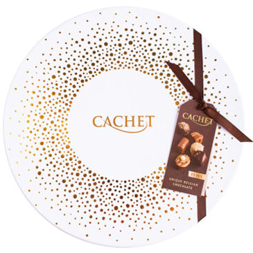 Cachet Assorted Chocolate Pralines Christmas Round Box | Harris Farm Online
