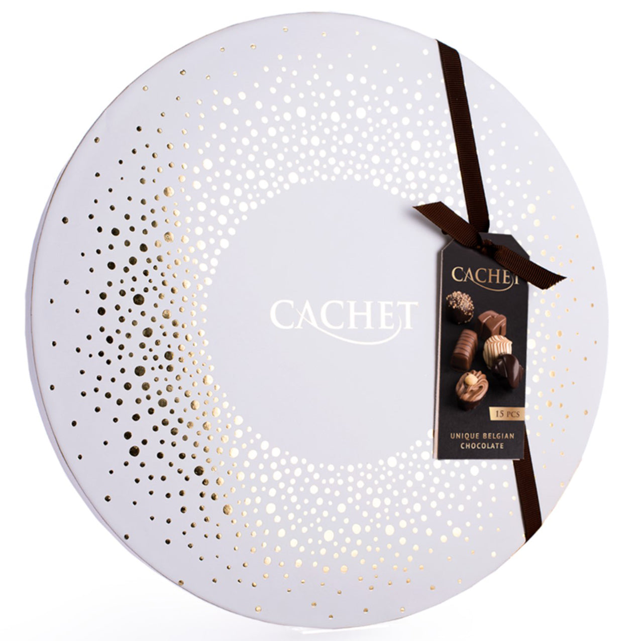 Cachet Assorted Chocolate Pralines Christmas Round Box | Harris Farm Online