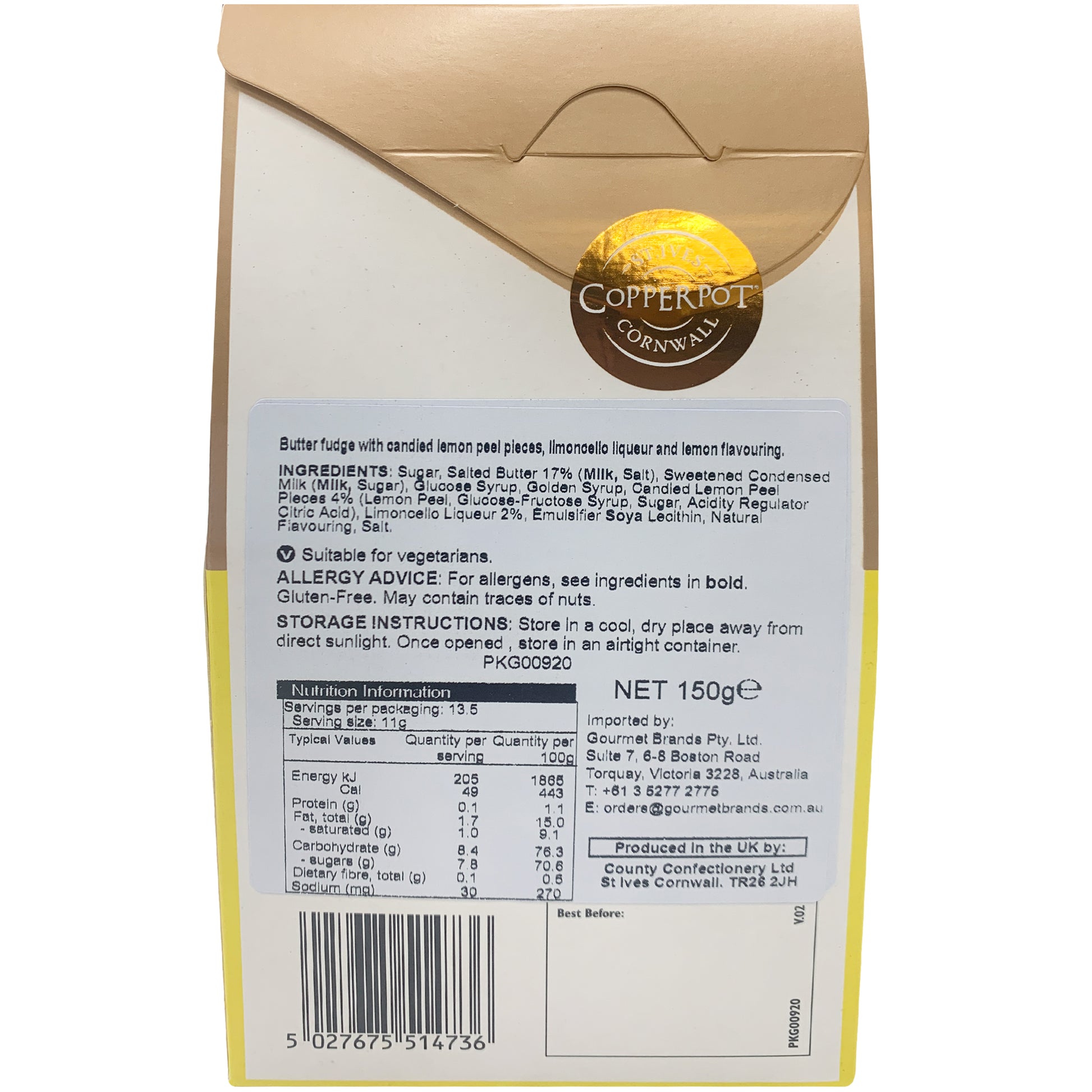 Copperpot Limoncello Fudge | Harris Farm Online