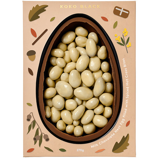 Koko Black Milk Chocolate Nest Egg Spiced Hot Cross Bites | Harris Farm Online