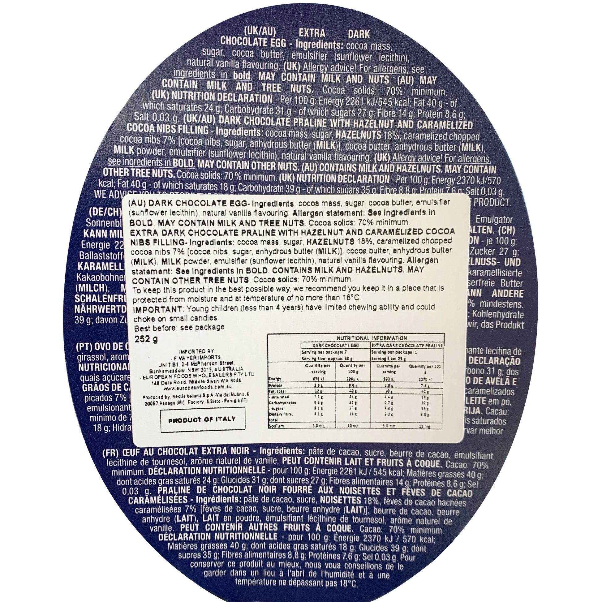 Baci Perugina 70% Extra Dark Chocolate Egg | Harris Farm Online