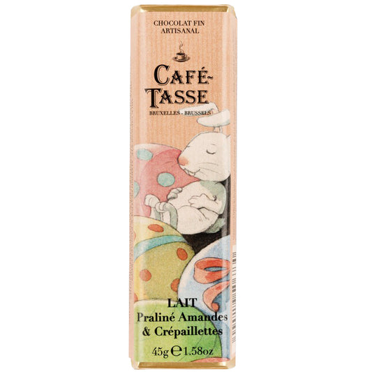 Cafe Tasse Milk Chocolate Bar with Almond Praline and Crispy Crepe | Harris Farm Online
