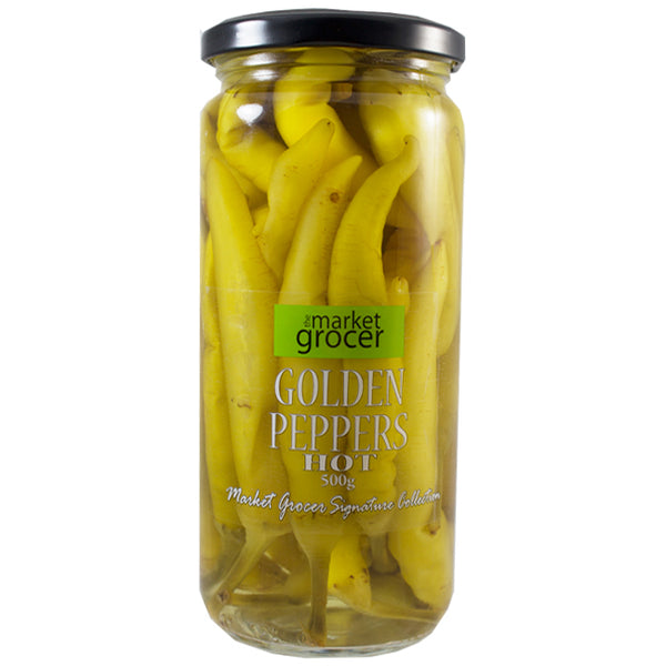 The Market Grocer Golden Peppers Hot 500g