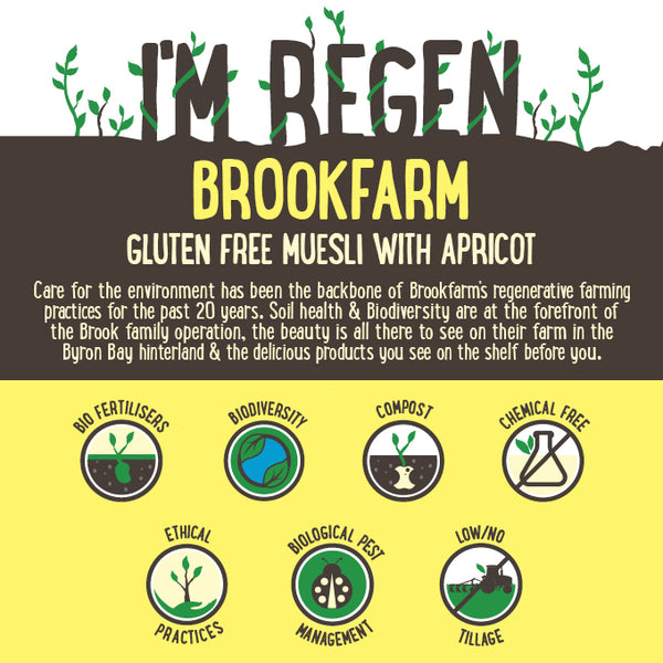 Brookfarm Muesli Gluten Free Apple Apricot Macadamia  | Harris Farm Online
