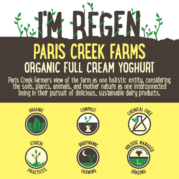 Paris Creek Farms Organic Natural Full Cream Yoghurt | Harris Farm Online