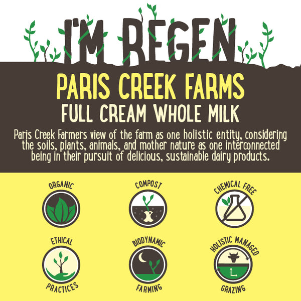 Paris Creek Farms Bio Dynamic Organic Cream On Top Non-Homogenised Milk | Harris Farm Online