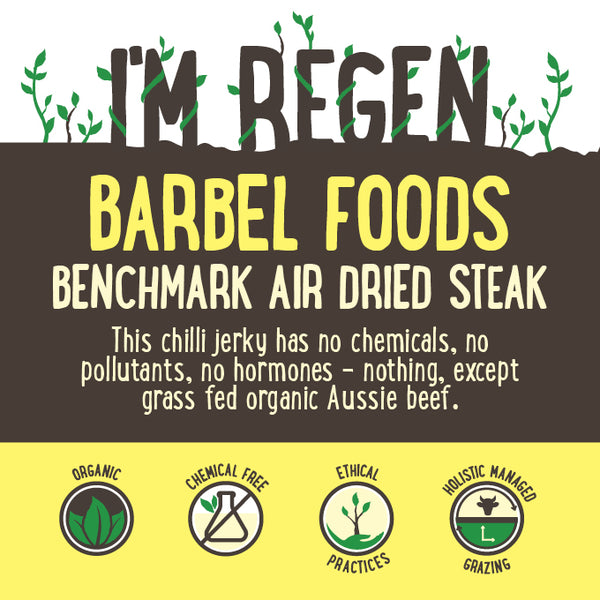Barbell Benchmark Classic Spices Air Dried Steak Organic Grass Fed Beef 200g