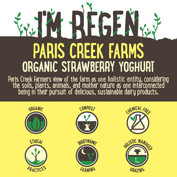 Paris Creek Farms Organic Strawberry Yoghurt 500g
