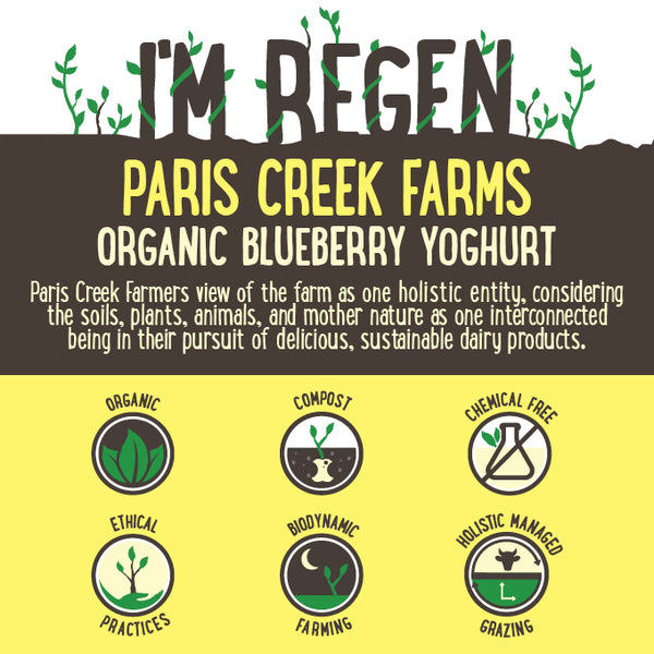Paris Creek Farms Organic Blueberry Yoghurt  | Harris Farm Online