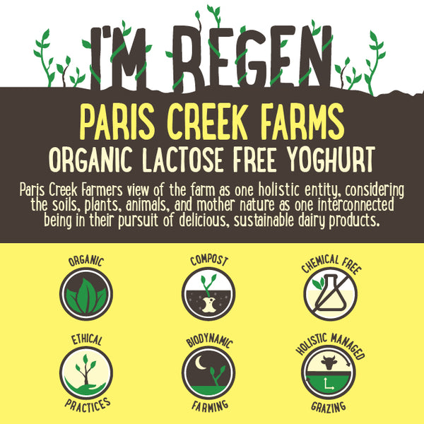 Paris Creek Farms Organic Lactose Free Yoghurt | Harris Farm Online