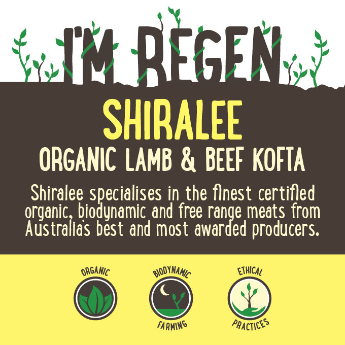 Shiralee Organic Lamb and Beef Kofta | Harris Farm Online