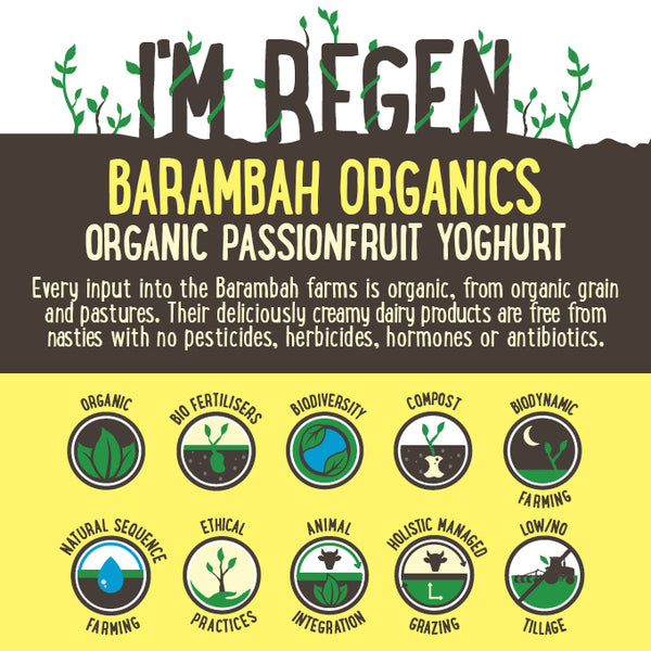 Barambah Organics Real Passionfruit Yoghurt | Harris Farm Online