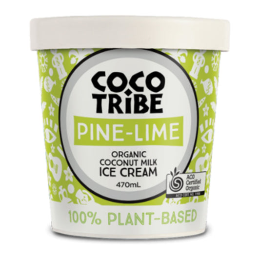 Coco Tribe Organic Coconut Pine Lime Ice Cream 470ml | Harris Farm Online