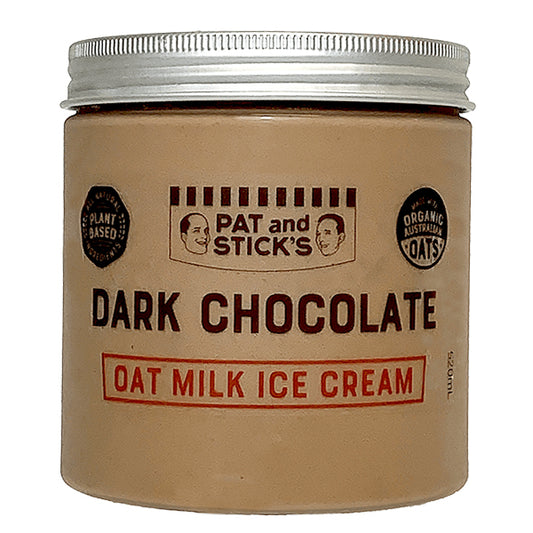 Pat and Stick's Oat Milk Ice Cream Dark Chocolate | Harris Farm Online